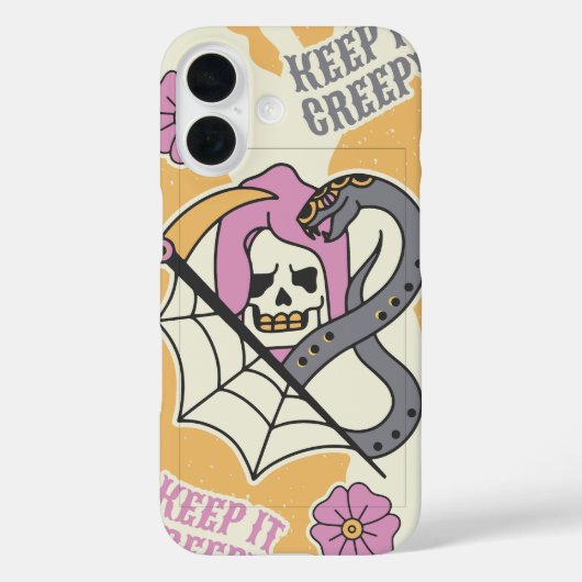 Behalt's Creepy - Gothic Skeleton Schlange Case-Mate iPhone Hülle (Rückseite)