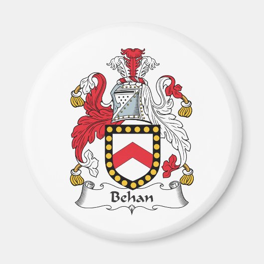 Behan Familienwappen Magnet (Vorne)