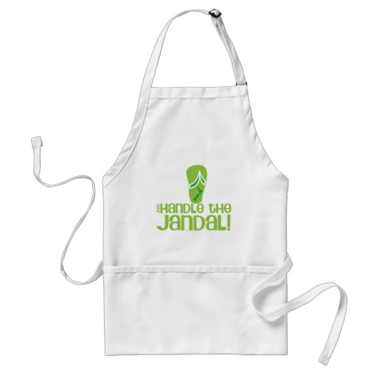 behandeln Sie einfach das jandal! KIWI lustiges Schürze (Vorne)