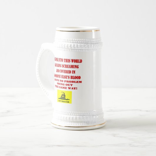 BEHANDELN SIE MICH NICHT BIERGLAS (Vorderseite Links)