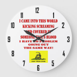 BEHANDELN SIE MICH NICHT GROßE WANDUHR