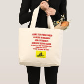 BEHANDELN SIE MICH NICHT JUMBO STOFFBEUTEL (Vorderseite (Produkt))