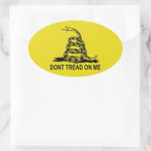 BEHANDELN SIE MICH NICHT MIT DEM ZWEITEN ÄNDERUNGS OVALER AUFKLEBER (Tasche)