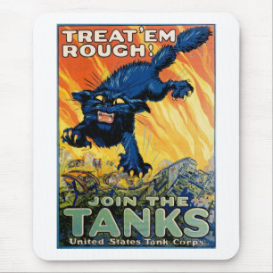 Behandelt sie grob - Tretet den Panzern bei Mousepad