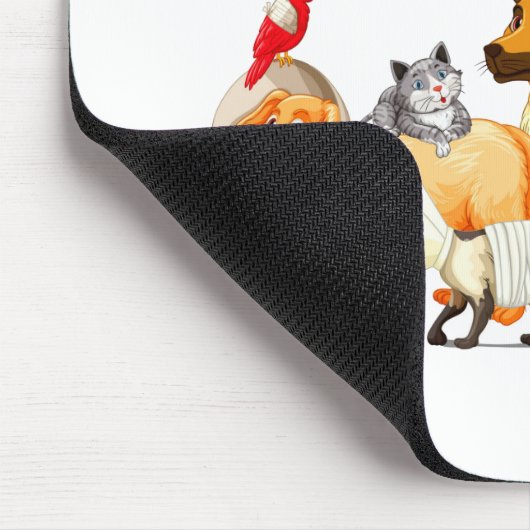 Behandelte tierärztliche Hunde Mousepad (Ecke)