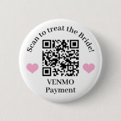 Behandle den QR-Code der Braut Button (Vorderseite)
