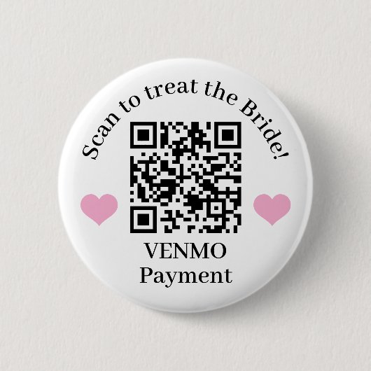 Behandle den QR-Code der Braut Button (Vorderseite)