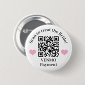 Behandle den QR-Code der Braut Button (Vorne & Hinten)