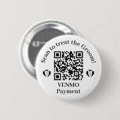 Behandle den QR-Code des Bräutigams Button (Vorne & Hinten)
