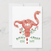 Behandle mich nicht mit Uterus PRO-Entscheidungen, Einladung (Rückseite)