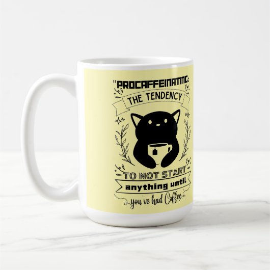 Behandlung der Tendenz, nicht zu beginnen Kaffeetasse (Links)