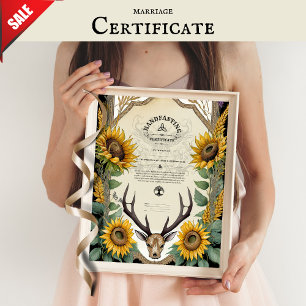 BEHANDLUNG DER ZERTIFIKATSTAG ANTLERS PAGAN FLORAL POSTER