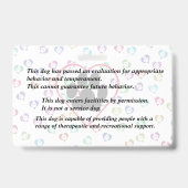 Behandlung Hunde-ID mit Logo Ausweis (Rückseite)