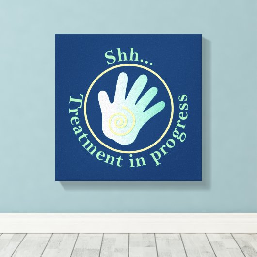 Behandlung im Gange Leinwanddruck (Insitu (Holzboden))