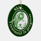 Behandlung im laufenden Yin Yang Door Hanger Keramik Ornament (Rechts)