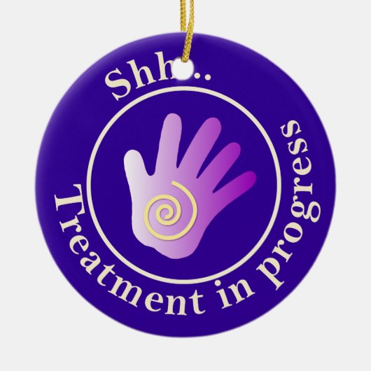 Behandlung im laufenden Yin Yang Door Hanger Keramikornament (Vorne)