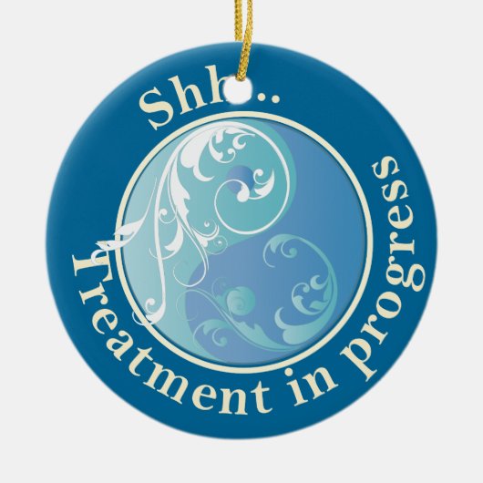 Behandlung im laufenden Yin Yang Door Hanger Keramikornament (Vorne)