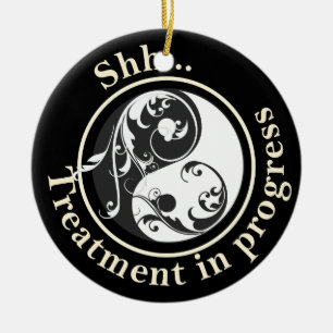 Behandlung im laufenden Yin Yang Door Hanger Keramikornament