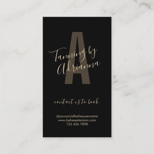 Behandlung mit schwarzem Bräunen Visitenkarte (Vorderseite)