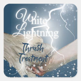 Behandlung mit weißem Blitz Quadratischer Aufkleber