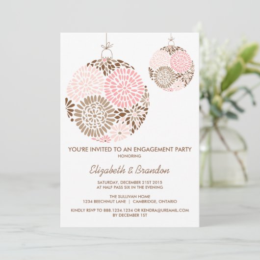 BEHANDLUNG VON BLUME SPRING ENGAGEMENT PARTEI EINL EINLADUNG (Stehend Vorderseite)