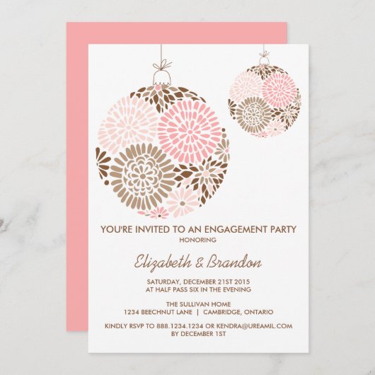 BEHANDLUNG VON BLUME SPRING ENGAGEMENT PARTEI EINL EINLADUNG (Vorne/Hinten)