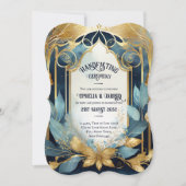 BEHANDLUNG VON ERSUCHUNGEN AQUAMARIN GOLD ETHEREAL EINLADUNG (Vorderseite)