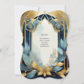 BEHANDLUNG VON ERSUCHUNGEN AQUAMARIN GOLD ETHEREAL EINLADUNG (Rückseite)