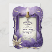 BEHANDLUNG VON ERSUCHUNGEN LILA GOLD ETHEREAL EINLADUNG (Vorderseite)