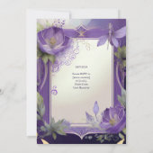 BEHANDLUNG VON ERSUCHUNGEN LILA GOLD ETHEREAL EINLADUNG (Rückseite)