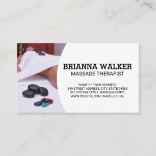 Behandlung von Wellness-Centern   Massagetherapeut Visitenkarte