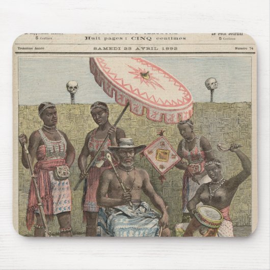 Behanzin König von Dahomey Mousepad (Vorne)