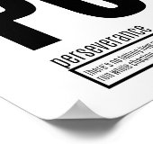 Beharrlichkeit - grundlegende Erfolgsfaktoren Poster (Ecke)