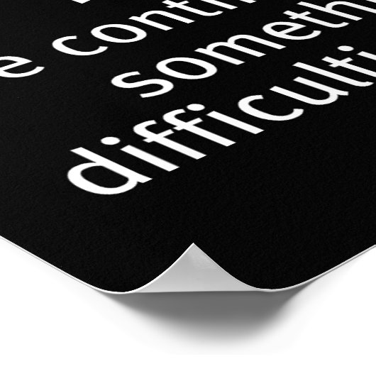 Beharrlichkeit Poster (Ecke)