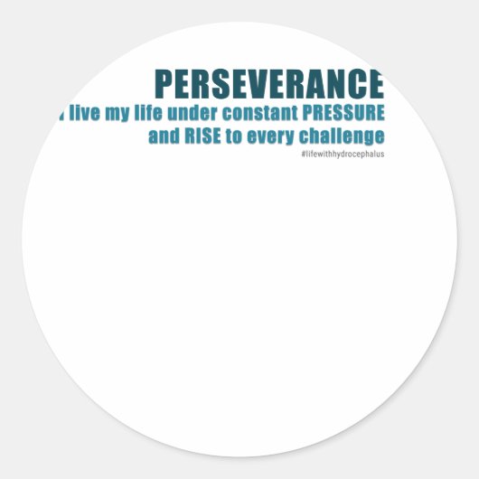 Beharrlichkeit Runder Aufkleber (Vorderseite)