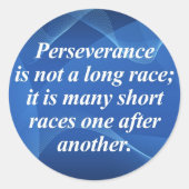 Beharrlichkeit Runder Aufkleber (Vorderseite)