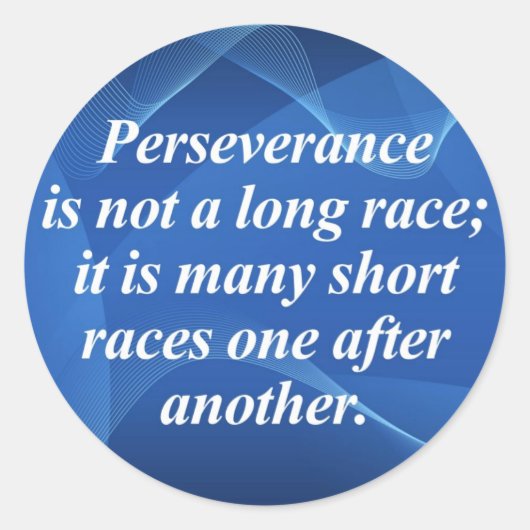 Beharrlichkeit Runder Aufkleber (Vorderseite)