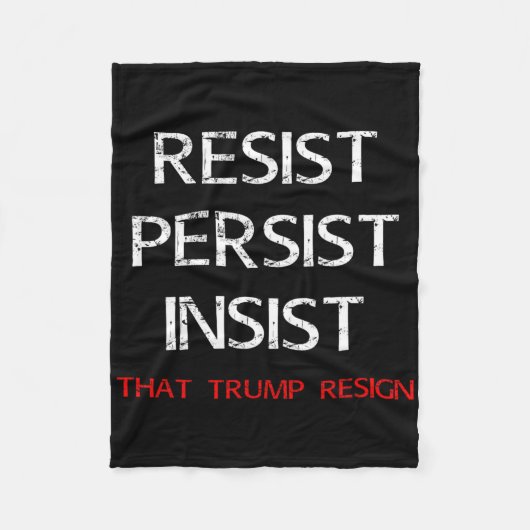 Beharrt darauf, dass Trump Anti-Trump zurücktritt Fleecedecke (Vorderseite)