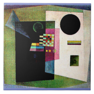 Behauptend, abstraktes Gemälde von Kandinsky, Fliese