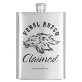 Behauptete Flasche Flachmann (Vorderseite)