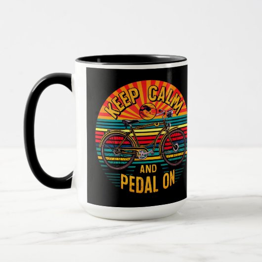 Behauptung und Pedal über Typografie behalten Tasse (Links)