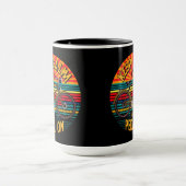 Behauptung und Pedal über Typografie behalten Tasse (Zentrum)