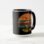 Behauptung und Pedal über Typografie behalten Tasse (VorderseiteRechts)