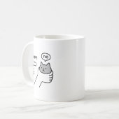 Behave No Funny Cat Meme Cartoon Design Kaffeetasse (Vorderseite Links)