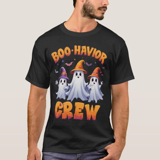 Behavior Analyst Halloween ABA Ghost Boo-havior T-Shirt (Vorderseite)