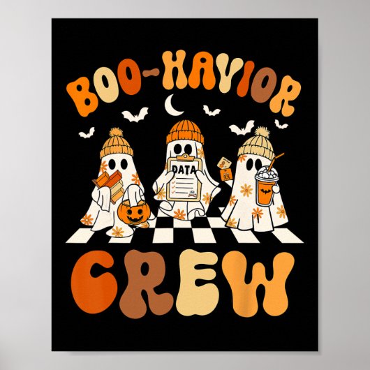 Behavior Analyst Halloween Ein Niedlicher Ghost-Bo Poster (Vorne)