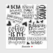 Behavior Analyst Stickers, BCBA, BCBA Aufkleber (Blatt)