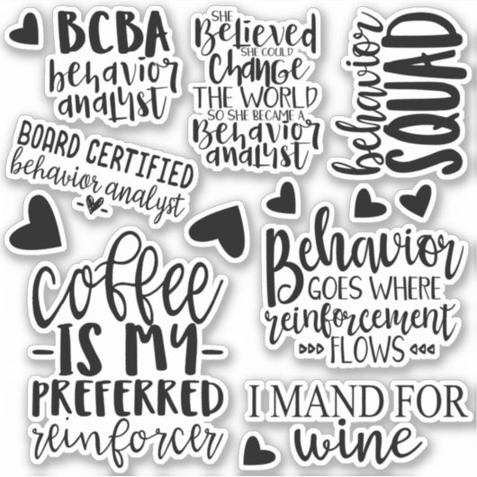 Behavior Analyst Stickers, BCBA, BCBA Aufkleber (Vorderseite)
