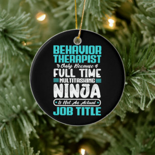 Behavior Therapist Job Title Profession Karriere Keramik Ornament