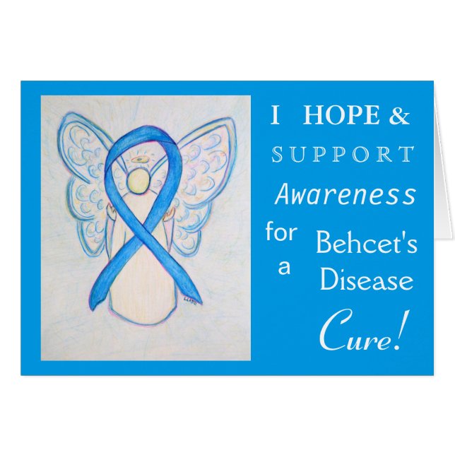 Behcet's Disease Awareness Ribbon Grußkarte (Vorderseite (Horizontal))